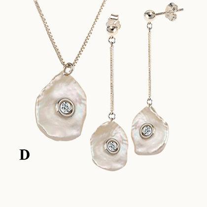 Ocean Set Mother of Pearl With Diamonds