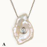 Ocean Pearl Diamond Necklace 14k Gold