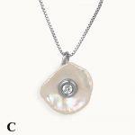 Pearl Mother of Pearl Diamond Necklace