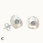 Tanzanite Pearl With Diamond Gold Earrings