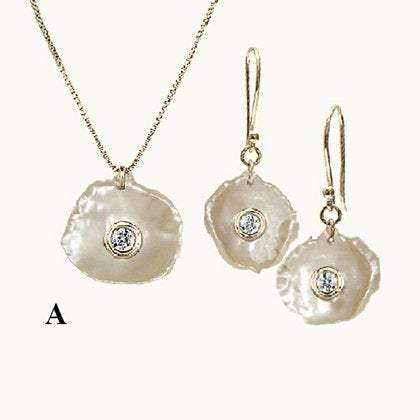 Treasure Set Mother of Pearl with Diamonds