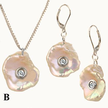 Ocean Set Mother of Pearl With Diamonds