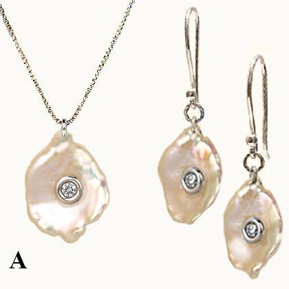 Ocean Set Mother of Pearl With Diamonds