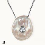 Pearl Mother of Pearl Diamond Necklace