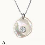 Pearl Mother of Pearl Diamond Necklace