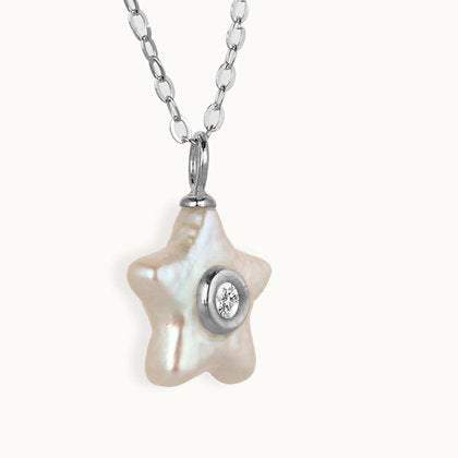 Ocean Star Mother of Diamond Necklace